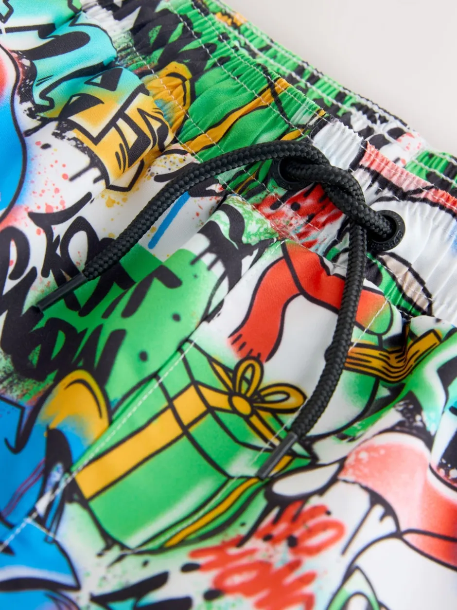 Next Multicolore - Short de bain de Noël (3-16ans) Clearance