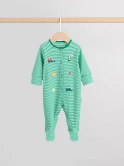 Next Multicolore Ferme - 3 Pack Baby Sleepsuits (0mths-2yrs)