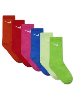 Nike - Lot de 6 chaussettes Performance Col rond Multicolore fluo