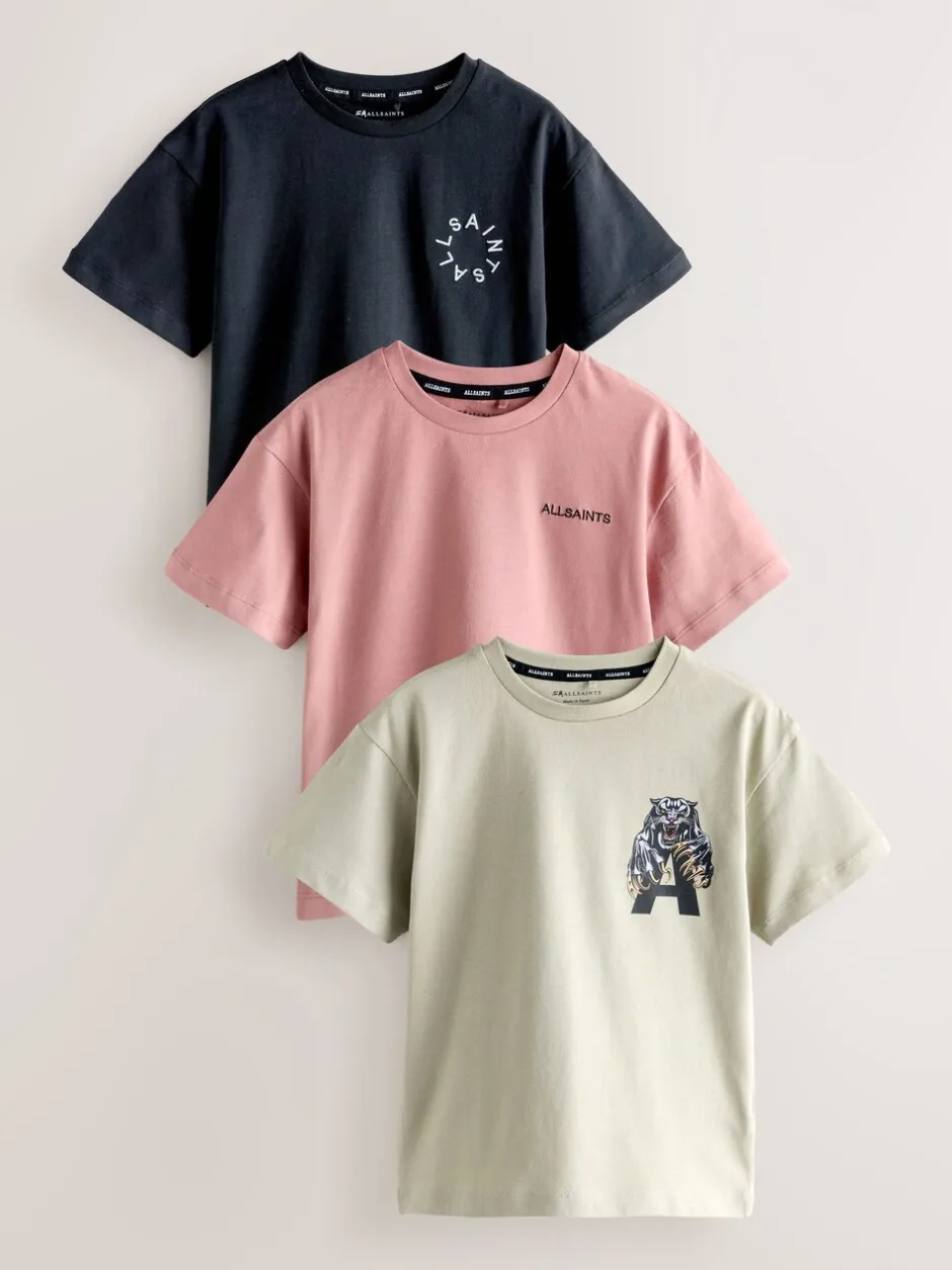 smALLSAINTS Multicolore Graphique - Lot de 3 T-shirts GARÇON à Col rond Sale