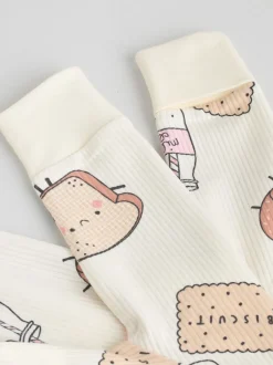 Next Multicolore Nourriture Personnage - Combinaisons de nuit à fermeture éclair pour bébés 3 Pack (0mths-3yrs) New