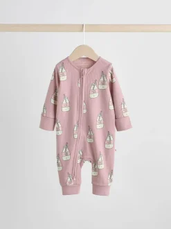 Next Multicolore Nourriture Personnage - Combinaisons de nuit à fermeture éclair pour bébés 3 Pack (0mths-3yrs) New