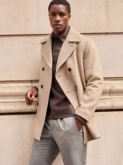 Next neutre - Ajustement régulier - Caban N.premium doux au toucher en laine