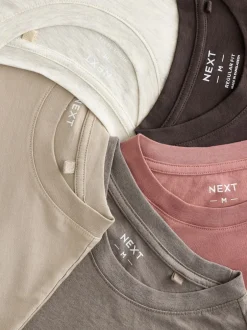 Next neutre - Ajustement régulier - T-shirt à coupe classique à manches longues en coton 100 %, lot de 5 Hot