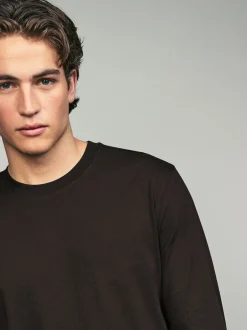 Next neutre - Ajustement régulier - T-shirt à coupe classique à manches longues en coton 100 %, lot de 5 Hot