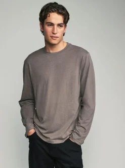 Next neutre - Ajustement régulier - T-shirt à coupe classique à manches longues en coton 100 %, lot de 5 Hot