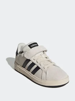 adidas - Baskets Grand Court 00s en daim à lacets élastiques pour enfant neutre New