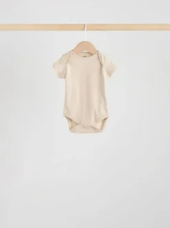 Next neutre - Bébé Essentiel Manches courtes Body 5 Lot Outlet