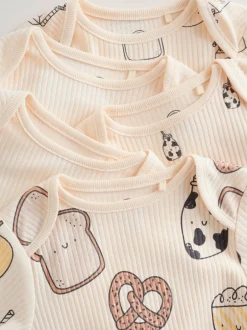 Next neutre - Bodys pour bébés Manches courtes 5 Pack Clearance