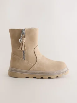 Next neutre - Bottes à pampilles doublées de fausse fourrure Best