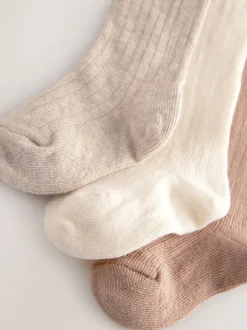 Next neutre - Chaussettes côtelées bébé 3 Lot de (0mois-2ans) Discount