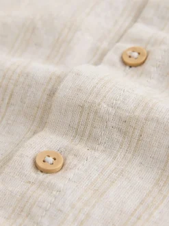 Next - Chemise à manches longues Grandad Collar Lin Mix (3-16yrs) neutre Outlet