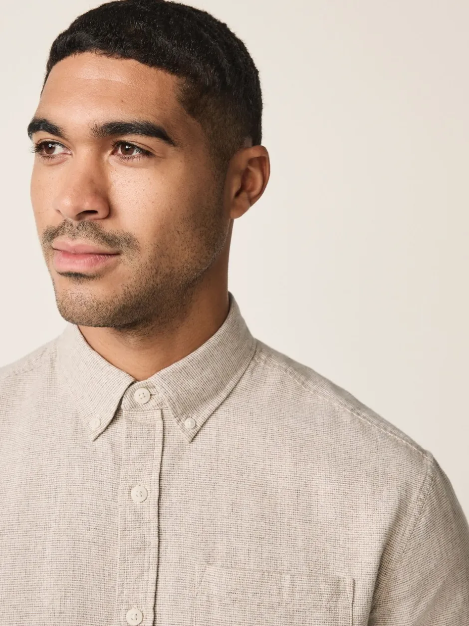 Next neutre - Col Classique - Chemises longues Blend de lin de coton New