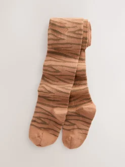 Next neutre - Collant en coton riche en imprimé zèbre Online