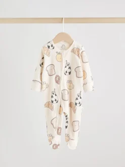 Next neutre - Combinaison de nuit zippée pour bébé 3 Pack (0-2ans) Discount