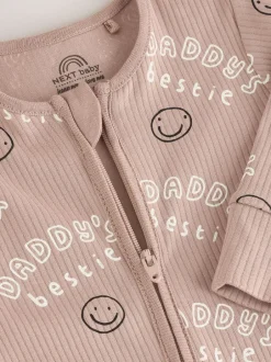 Next neutre - Combinaison de nuit bébé sans pieds zippée Family Two Way (0-18mois) Discount