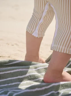 Next neutre - Ensemble maillot de bain et chapeau anti-soleil rayé (3mois-7ans) Sale