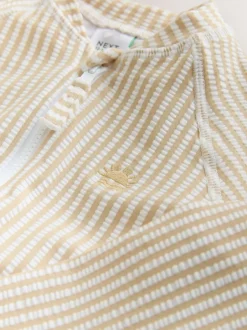 Next neutre - Ensemble maillot de bain et chapeau anti-soleil rayé (3mois-7ans) Sale