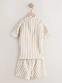 Next neutre - Ensemble rash texturé et Shorts de bain (3mois-7ans) Sale