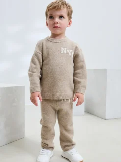 Next neutre - Ensemble tricoté NYC Varsity Pull et Joggers (3mths-7yrs) Online
