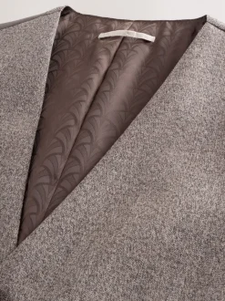 Next neutre - Gilet de costume en laine mérinos mélangée Sale