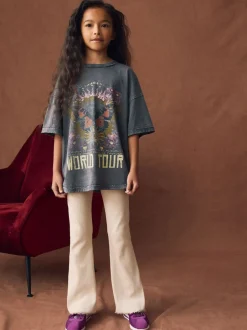 Next - Leggings évasés à côtes (3-16ans) neutre Outlet