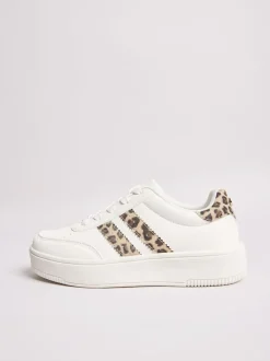 Lipsy neutre - Baskets de sport à plateforme épaisse en faux suède Outlet