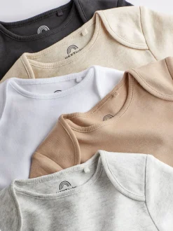 Next neutre - Lot de 5 bodies bébé à manches longues Essential Online