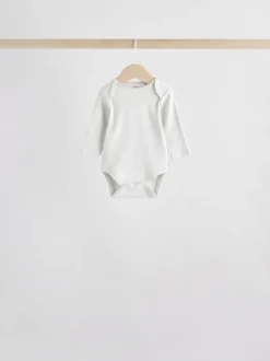 Next neutre - Lot de 5 bodys bébé à manches longues 100 % coton Online