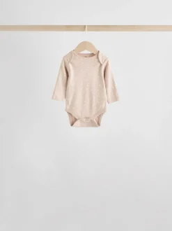 Next neutre - Lot de 5 bodys bébé à manches longues 100 % coton Online