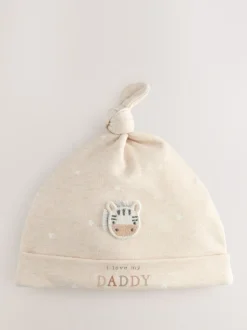 Next neutre - Lot de 2 chapeaux noués bébé I Love My Mummy/Daddy (0-6mois) Sale