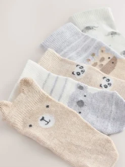 Next neutre - Lot de 5 chaussettes pour bébé (0mois-2ans) Clearance