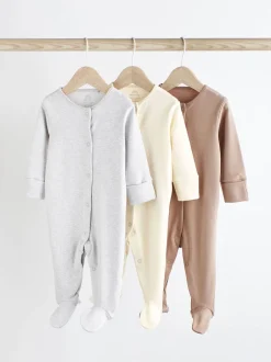 Next neutre - Lot de 3 dors-bien bébé 100 % coton (0-2ans) Discount