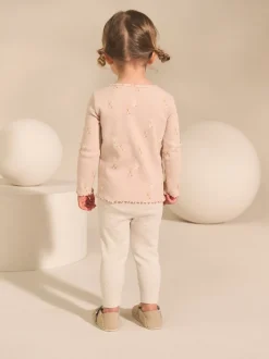 Next - Lot de 5 hauts à manches longues en côte (3mois -7ans) neutre