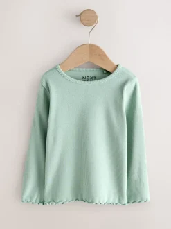 Next - Lot de 5 hauts à manches longues en côte (3mois -7ans) neutre