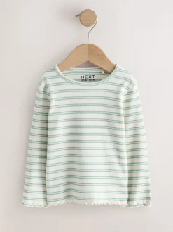 Next - Lot de 5 hauts à manches longues en côte (3mois -7ans) neutre