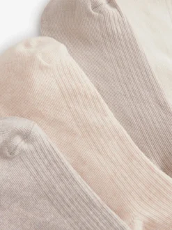 Next neutre - Lot de 4 paires de socquettes en maille côtelée New