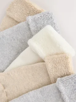 Next neutre - Lot de 5 paires de chaussettes en éponge roulées bébé (0 mois à 2 ans) Best