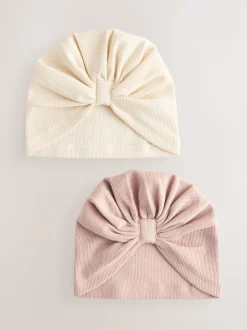 Next neutre - Lot de 2 turbans pour bébés (0-18mois) Discount