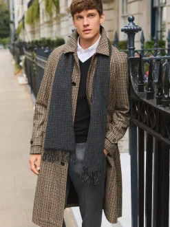 Next neutre - Manteau à carreaux pied-de-poule en tissu italien riche en laine Best