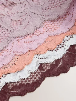 Next - No VPL Lace Back Briefs 5 Pack neutre Online