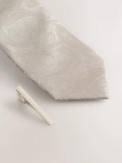 Next neutre - Paisley Tie With Tie Clip New