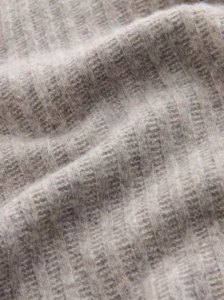 Next neutre - Polo à manches longues en maille côtelée confortable avec laine Hot