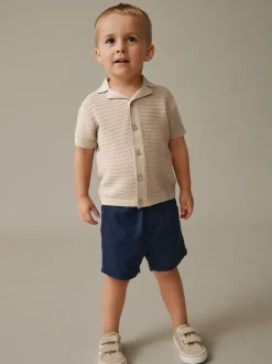 Next neutre - Polo en maille à manches courtes et col Revere (3mois7ans)