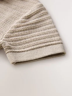 Next neutre - Polo en maille à manches courtes et col Revere (3mois7ans)