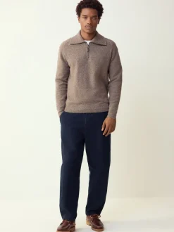 Next neutre - Pull à encolure zippée en laine Best