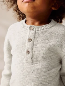 Next neutre - Pull tricoté Henleys (3mths-7yrs) Outlet