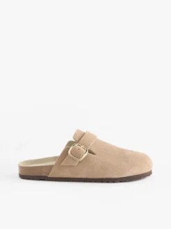 Next neutre - sabots en cuir avec semelle plantaire Clearance