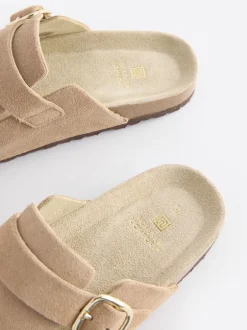 Next neutre - sabots en cuir avec semelle plantaire Clearance