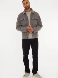 Threadbare neutre - Veste à boutons brossés-chemise Clearance